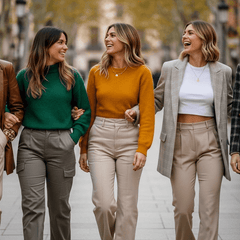 Mejores Combinaciones del Pantalón Beige en Mujeres + Complementos