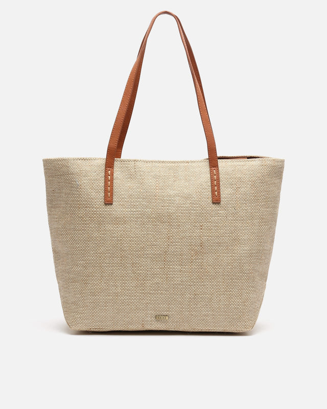 Paraiso Large raffia effect shopper bag
