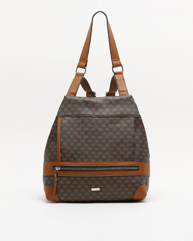 Monogram mochila antirrobo con estampado monograma