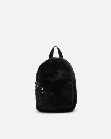 Flauschiger Rucksack mit Felloptik 