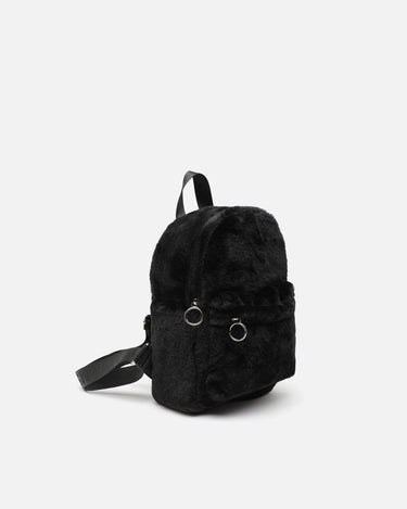 Flauschiger Rucksack mit Felloptik 