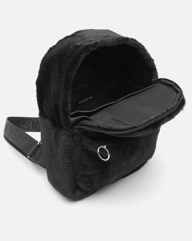 Flauschiger Rucksack mit Felloptik 