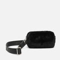 Petit sac bandoulière en fausse fourrure effet poil 