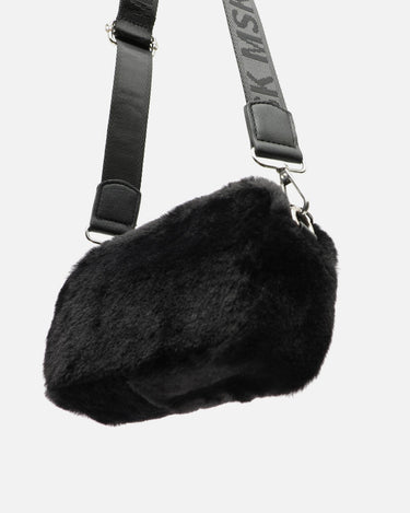 Petit sac bandoulière en fausse fourrure effet poil 