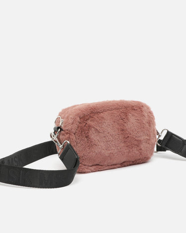 Petit sac bandoulière en fausse fourrure effet poil 
