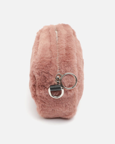 Petit sac bandoulière en fausse fourrure effet poil 