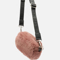 Petit sac bandoulière en fausse fourrure effet poil 