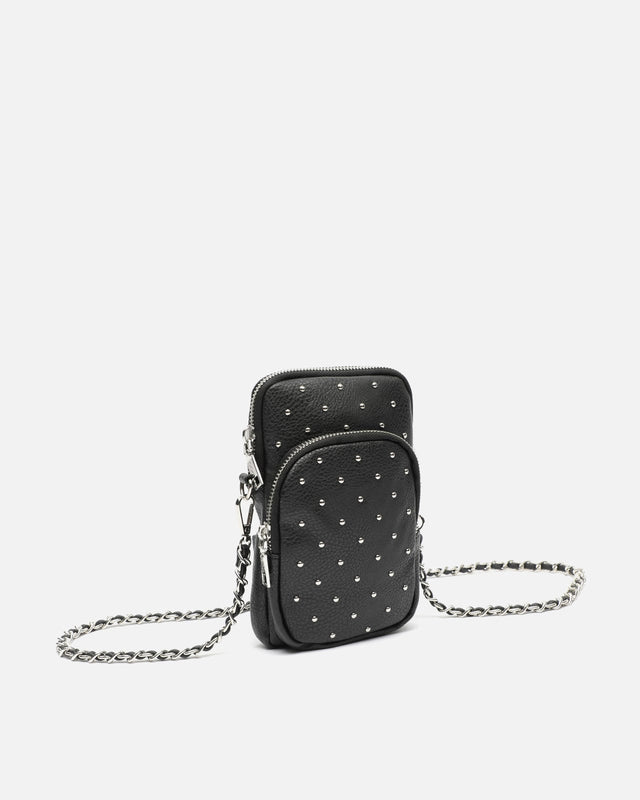 Tachita mini mobiele telefoon schoudertas met metallic details