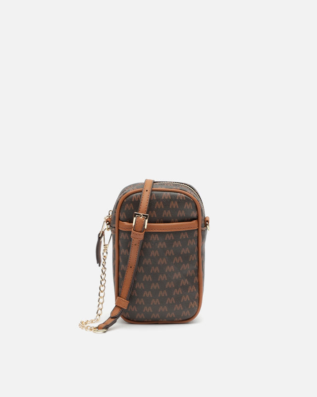 Monograms bolso bandolera mini para móvil con estampado monogram ED.