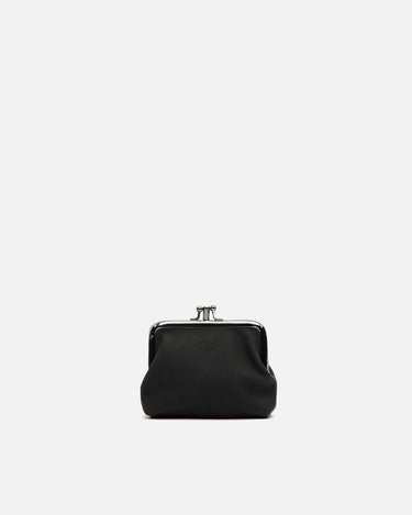 Poof nylon coin purse with clasp closure 