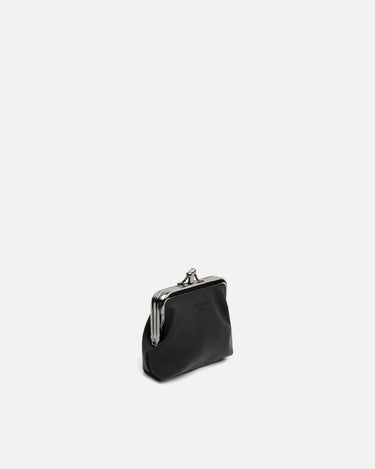 Poof nylon coin purse with clasp closure 