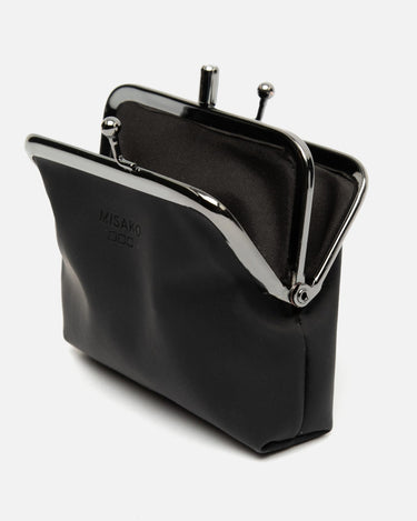 Poof nylon coin purse with clasp closure 