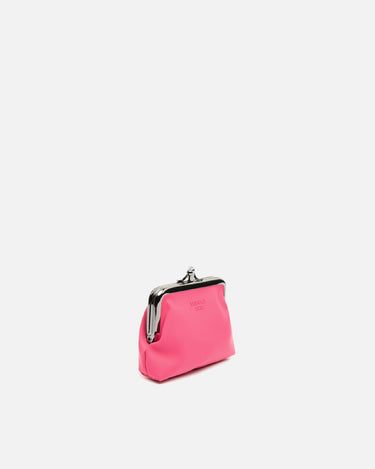 Nylon coin purse with clasp closure 