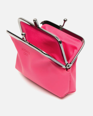 Nylon coin purse with clasp closure 
