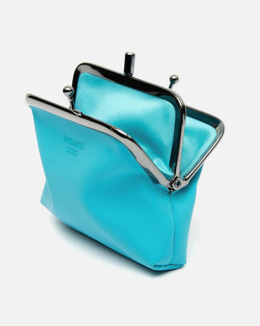 Poof nylon coin purse with clasp closure 