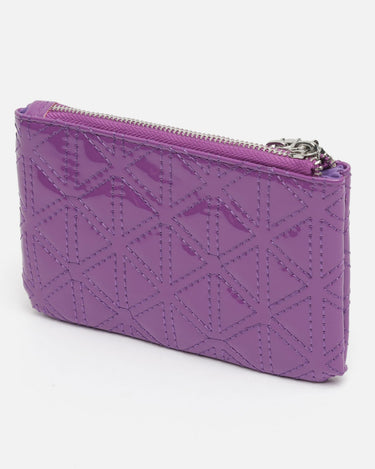 Revi patent leather double zipper coin purse 
