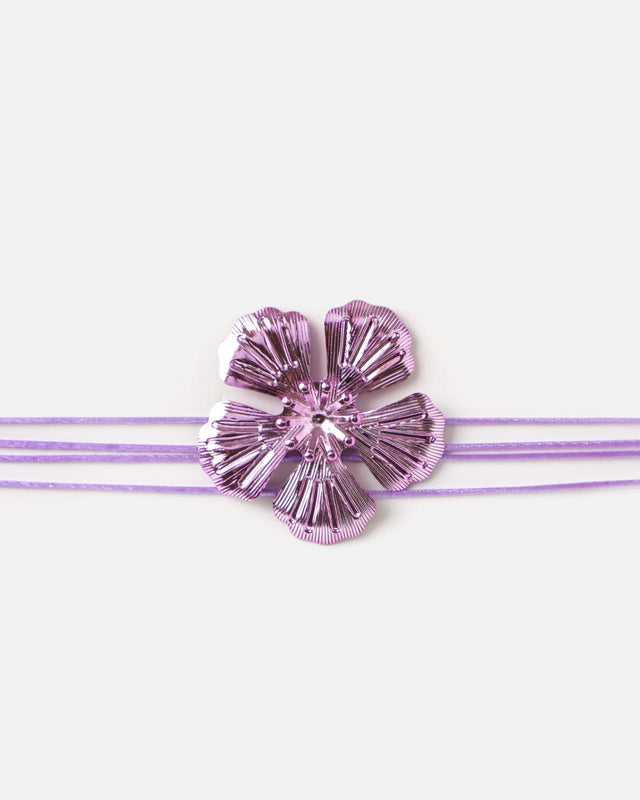 Flora collar tipo choker con flor ED.