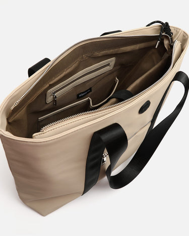Austeru large nylon shopper bag with tablet pocket 