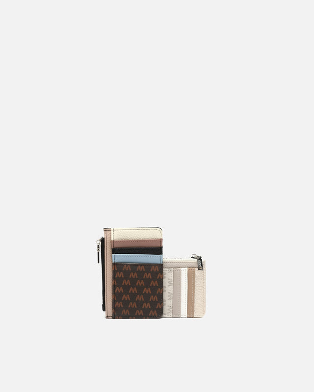 Ivanka tarjetero con estampado monogram ED.