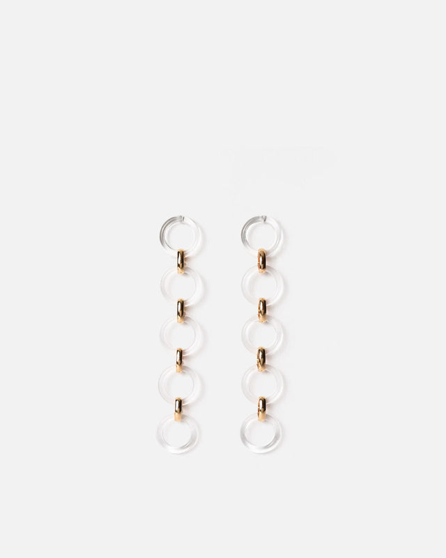 Portuna pendientes largos de círculos ED.