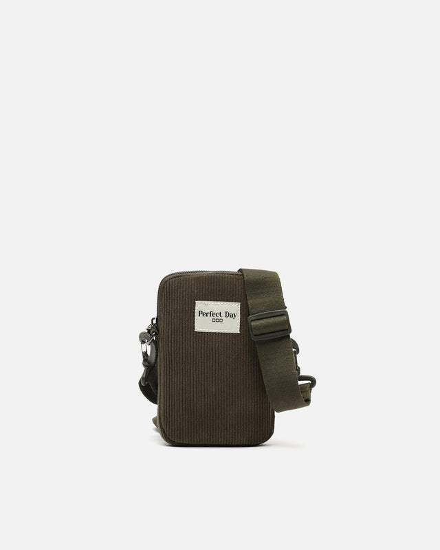 Leonci bolso bandolera mini para móvil con tejido de pana ED.