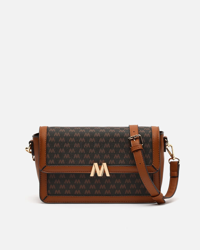 Monogramm kleine Umhängetasche mit Monogramm-Print ED.