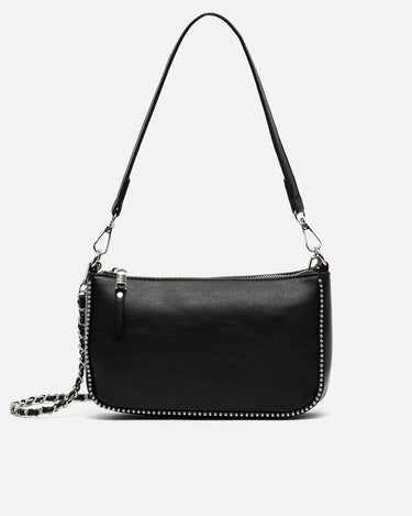 Sibila kleine Schultertasche mit Umhängegurt und Metall-Details 