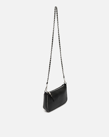 Sibila kleine Schultertasche mit Umhängegurt und Metall-Details 