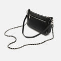 Sibila kleine Schultertasche mit Umhängegurt und Metall-Details 