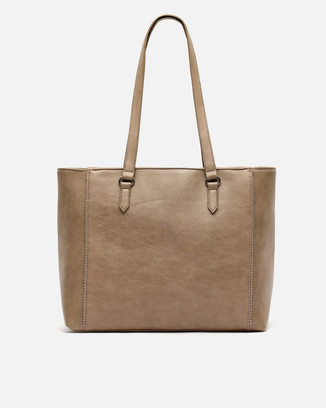 Sibila grote shopper tas met metalen details ED.