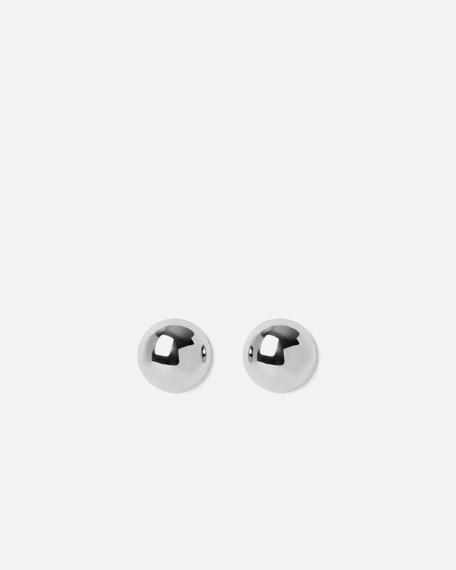 Redons pendientes redondos grandes plateados ED.