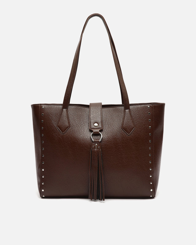 Diones Grand sac shopping avec détails métalliques 