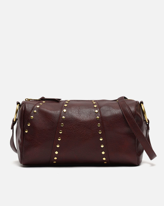 Fuyi borsa bowling con dettagli metallici 