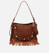 Catrina bolso de hombro con detalles metálicos 