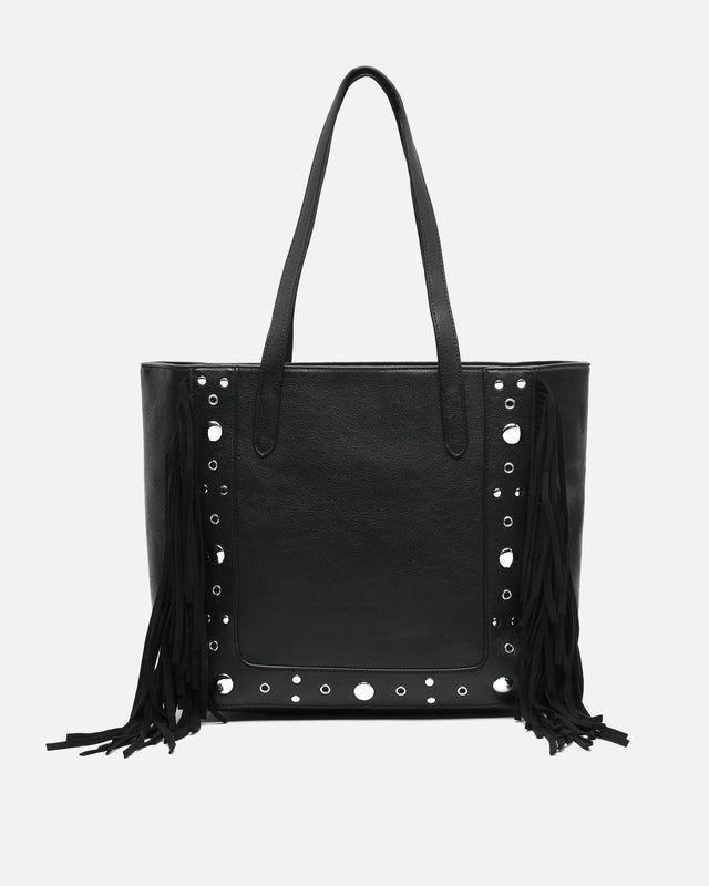 Catrinas grand sac shopper avec détails métalliques et franges