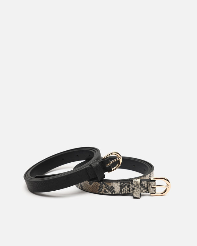 Luanda cinturón doble estampado animal print