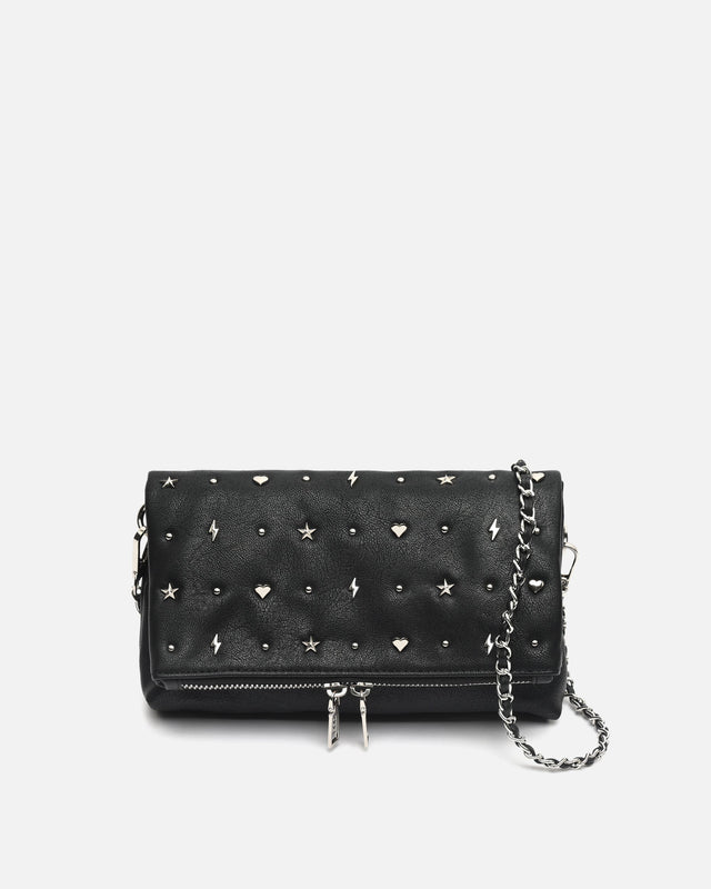 Maco schoudertas met klep en metalen details