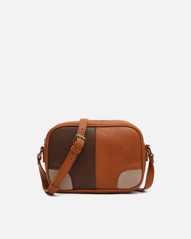 Quinito petit sac à bandoulière à imprimé patchwork 
