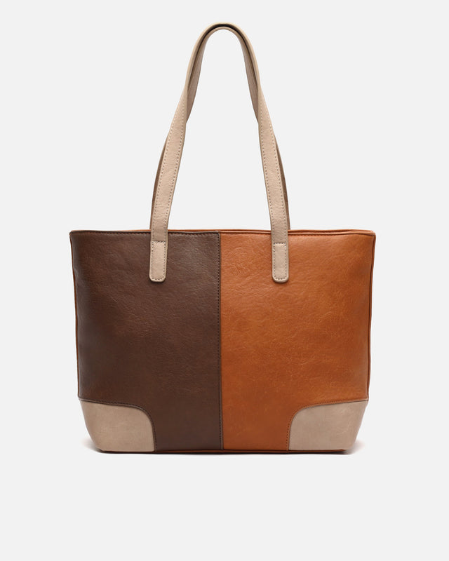 Quino borsa shopper con stampa patchwork 