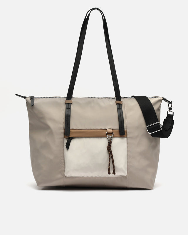 Bristol bolso shopper grande en nylon con asa bandolera extraíble