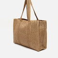 Cuadri bolso de hombro grande efecto rafia 
