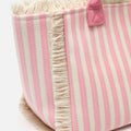 Barte bolso de hombro de tela con estampado de rayas 