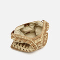 Ushu bolso hobo grande efecto rafia estampado 
