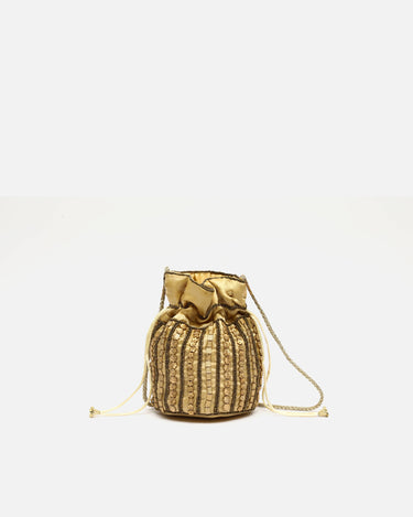 Saqui kleine Bucket-Tasche mit Perlen 
