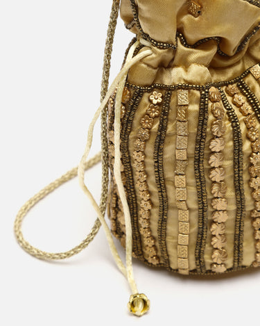 Saqui kleine Bucket-Tasche mit Perlen 