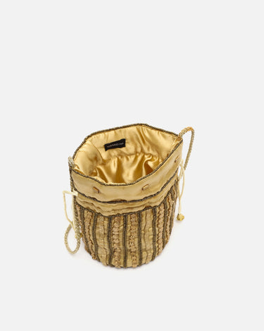 Saqui kleine Bucket-Tasche mit Perlen 
