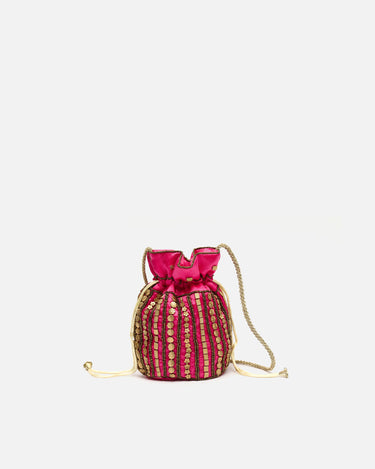 Saqui kleine Bucket-Tasche mit Perlen 