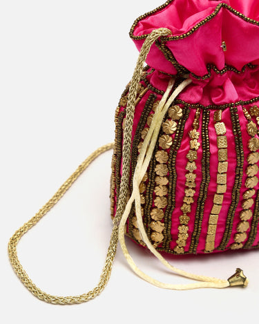 Saqui kleine Bucket-Tasche mit Perlen 