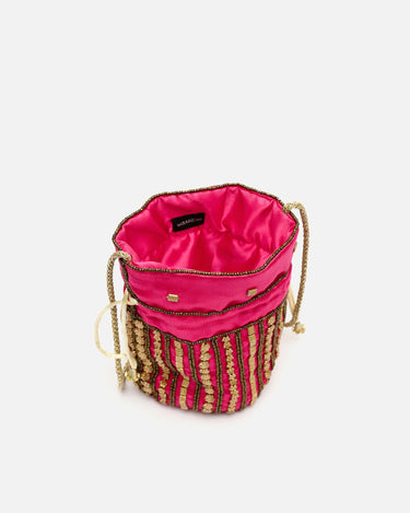 Saqui kleine Bucket-Tasche mit Perlen 