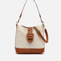 Sac Sora style hobo en similicuir avec effet raphia 